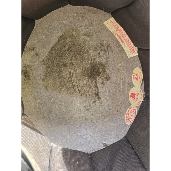 Vintage Blue Metallic Flake Motorcycle Helmet Size Medium With Visor 6 7/8-7 1/8 - Picture 11 of 14